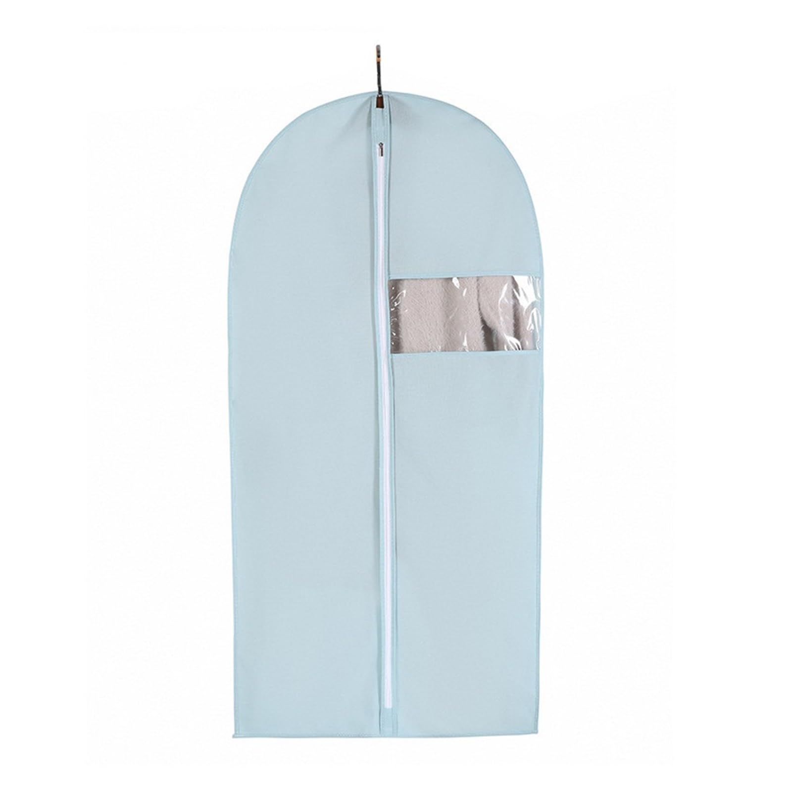 Garment Bag 5pcs Dust-proof Cover For Suit Non-woven Cloth Visible Transparent Window Clothing Proof Jacket Clothes Bag Protection(Blue,About 60x80cm)