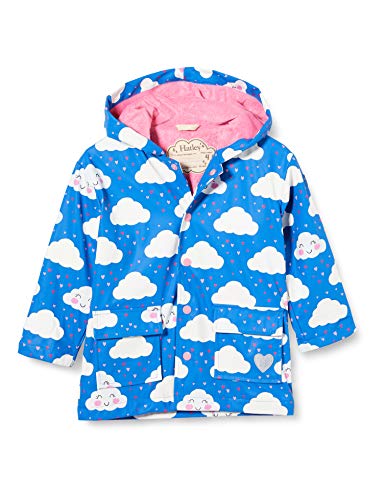 Hatley Girl's Printed Raincoat, Cheerful Clouds, 2 Years