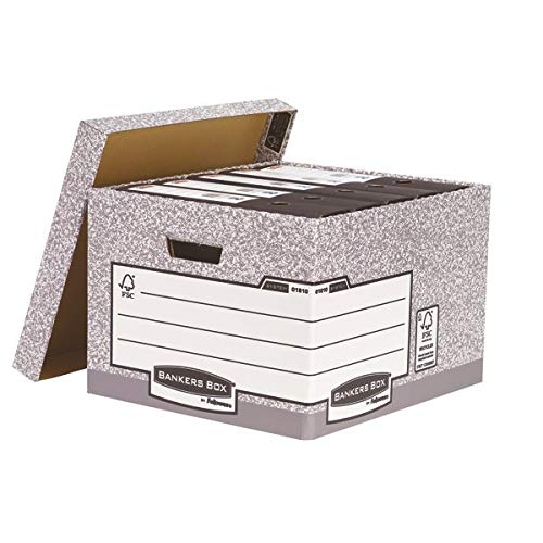 Fellowes System Large Storage Box Grey Pack of 10