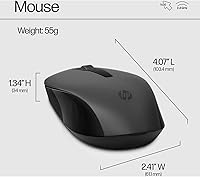 Vista 3 de HP Combo de teclado y mouse inalámbricos 330 - Receptor USB inalámbrico de 2.4 Ghz - Teclas Chiclet, 12 atajos de teclado - Mouse multisuperficie