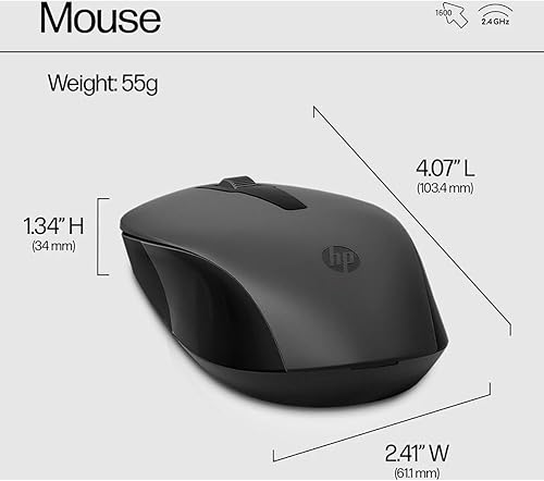 Miniatura 4 de HP Combo de teclado y mouse inalámbricos 330 - Receptor USB inalámbrico de 2.4 Ghz - Teclas Chiclet, 12 atajos de teclado - Mouse multisuperficie de