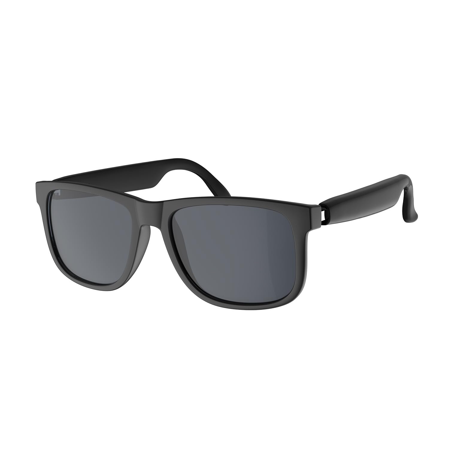 Home Gafas de sol Smart Bluetooth para hombre y mujer, gafas inteligentes con audio abierto, montura rectangular clásica, UV400, música, llamadas y control de voz, negro
