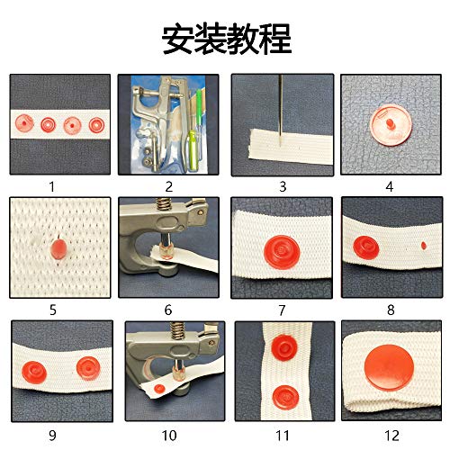 Chenkou Craft 150 Sets Resin Snap Fasteners Buttons, No-Sew T5 Snaps With Organizer Storage Box For Rain Coat Bibs Diapers Crafts Clothes (Resin Snap Button) #TOP4