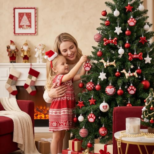 42ct Red White Christmas Ornaments  - image 8
