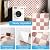 Art3d 10-Pack Heavy-Duty Peel and Stick Backsplash, 12x12 Inch Self-Adhesive Wall Tile Stick on Kitchen Countertop, Pink & Warm White