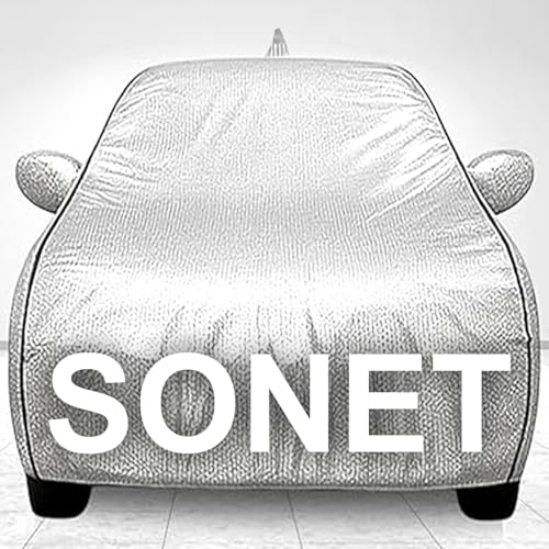 Image of 100% Waterproof Car Cover for Sonet UV Protection, Dustproof, Windproof | Custom Fit with Mirror Pockets, Belt & Buckle | All Weather Outdoor Body Cover(Silver)