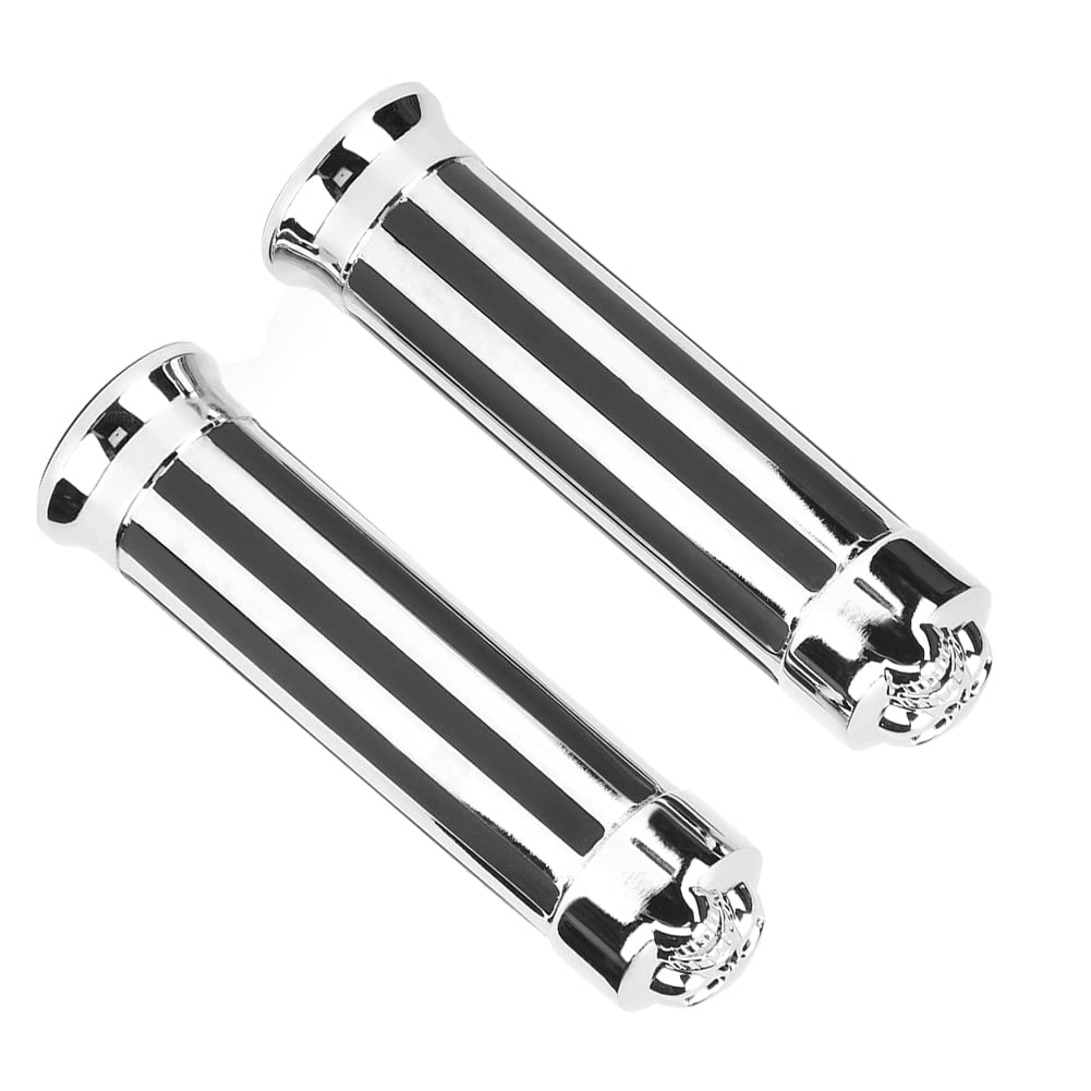 Coprimanubrio a forma di teschio in alluminio da 25 mm per moto, adatto universalmente per, impugnatura in gomma resistente con design confortevole per ridurr