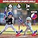 Hepoasky 3-in-1 Kids T-Ball Set for Toddlers 3-5 with Fixed Tee Ball Stand, Baseball Launcher, Toss and Catch Ball Game - Outdoor Sports Toy Gift for Boys and Girls