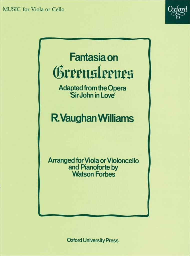 Fantasia on Greensleeves: Viola or cello solo and piano