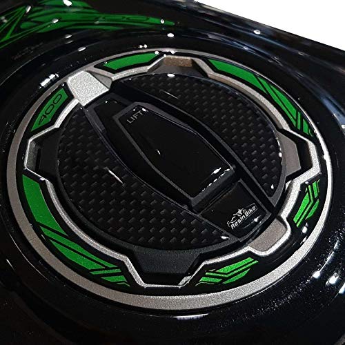 Autocollant Moto Kawasaki Z400 Vert Protection Bouchon Réservoir 3D Resin