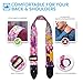 Art Tribute Guitar Strap For Acoustic, Electric and Bass Guitar, Adjustable Pink Woven Guitar Strap W/FREE BONUS 2 Picks + Strap Locks + Strap Button. Gift Set For Men & Women Guitar players