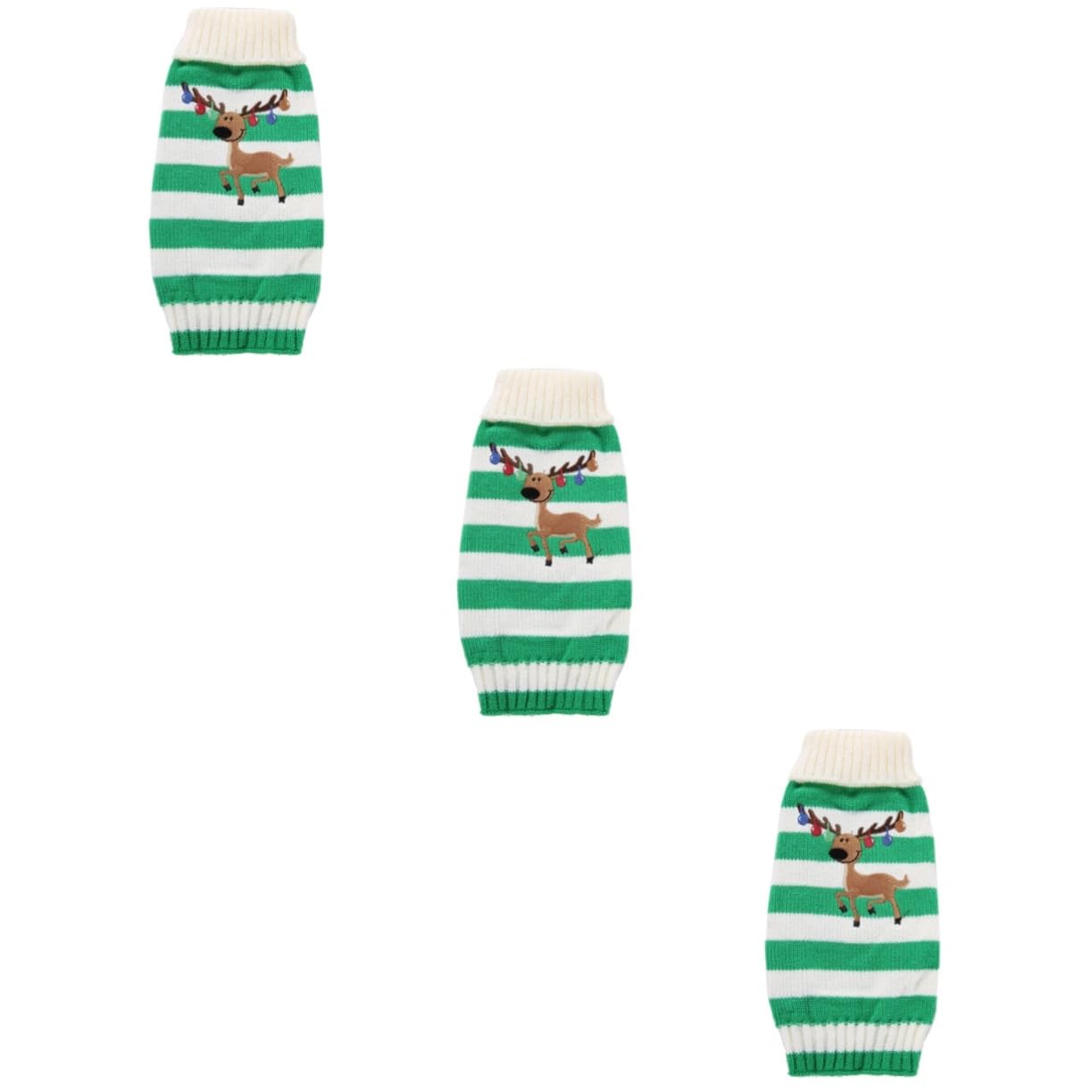 BESPORTBLE Pull Tricoté en Houx pour Chien 3 Pièces Élégant Tenue De Noël Vêtements Chauds pour Chien