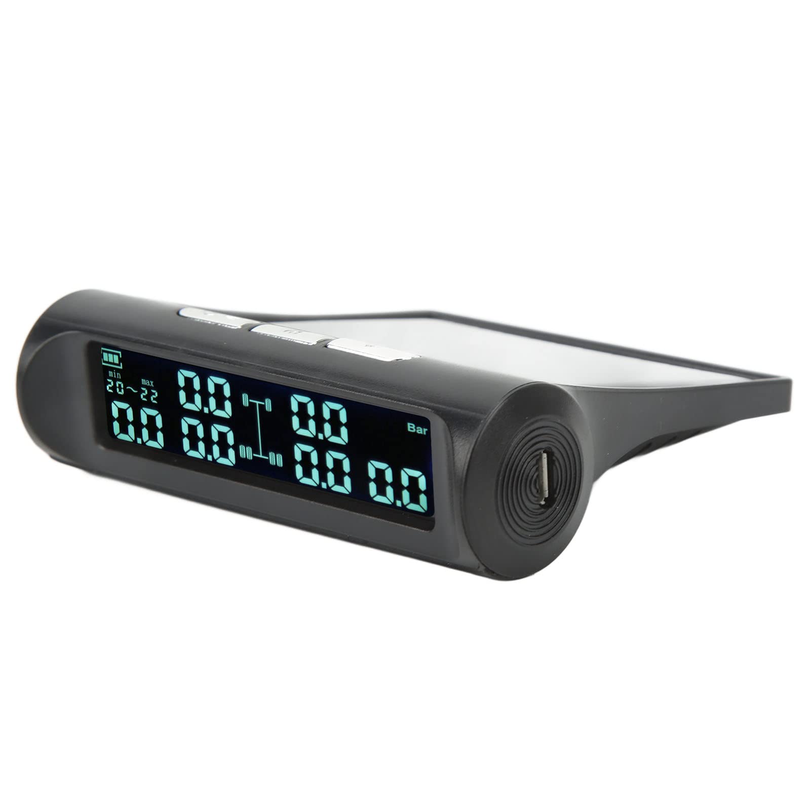 KIMISS Reifendrucküberwachungssystem – 6-Rad Solar TPMS für Lkw und Wohnmobile, DC 5V, stabiles Signal, LCD-Display, genauer Alarmton, Warnung bis 8 bar