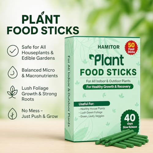 Image of Fertilizerr Sticks Flower Booster Flowering plant food Plant Food Sticks for Indoor Outdoor Home Garden Plants Multi Purpose Natural Plant Growth Booster Healthy Flower Fruit Yield (Pack of 50 Stick)
