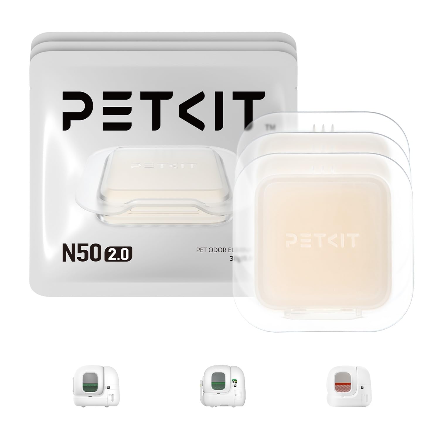 PETKIT Geruchsvernichter für Pura Max Pura Max 2 & PUROBOT Max Pro 2 Selbstreinigende Katzentoilette, Geruchskontrolle (3 Stück)