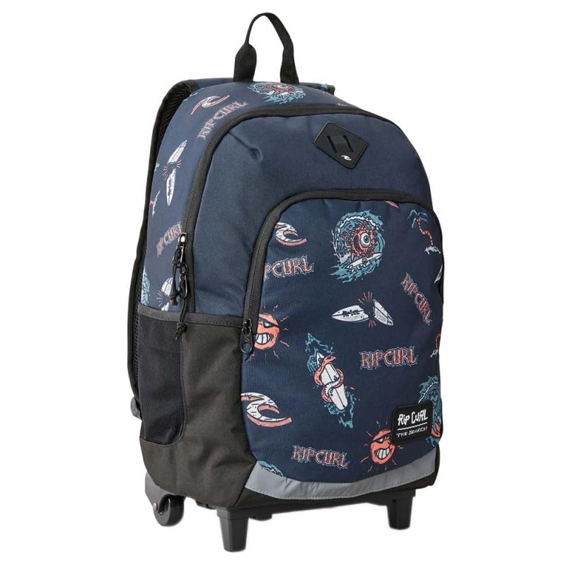 Sac à dos trolley Ozone 30L Rip Curl bleu et orange avec roulettes de 49x32x22 cm