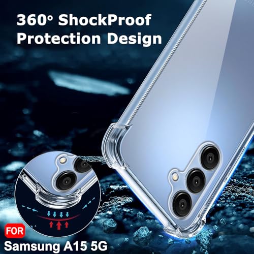 Image of TheGiftKart Transparent Crystal Clear Back Cover Case for Samsung Galaxy A15 5G | Shockproof Soft TPU Case | Cushioned Edges for Ultimate Protection Back Cover Case (TPU, Transparent)
