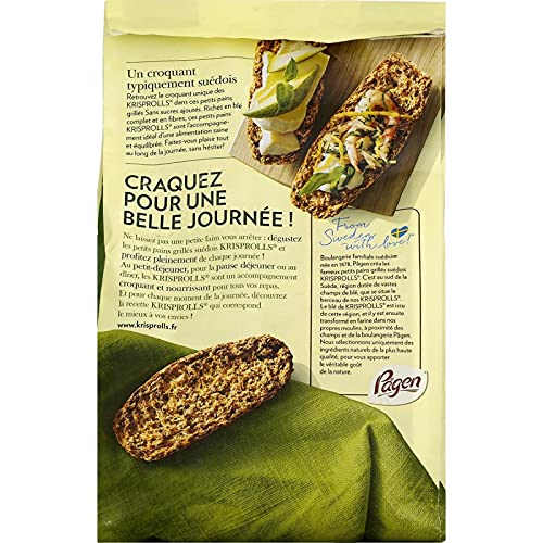 PAIN COMPLETS SANS SUCRES AJOUTÉS 425G, KRISPROLLS, LOT DE 4