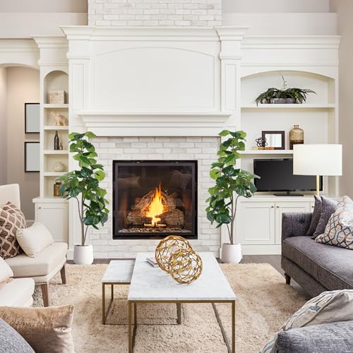 Jocoevol Artificial Fiddle Leaf Tree, 6Ft Faux Plant Fake Ficus Lyrata Silk Trees With White Planter, Artificial Fig Trees Floor Plants For House Office Living Room Indoor Home Decor thumb #5