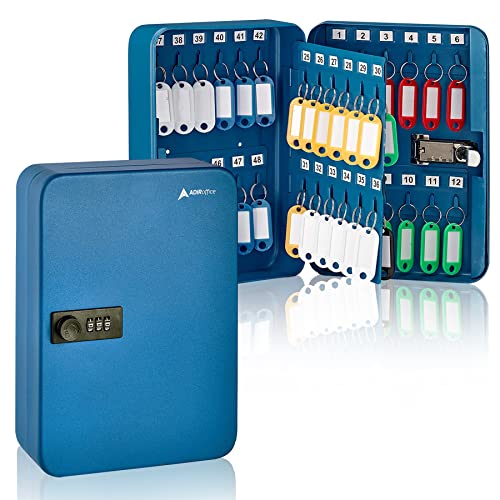 AdirOffice Key Lock Box - 48 Hook Wall Mounted Key