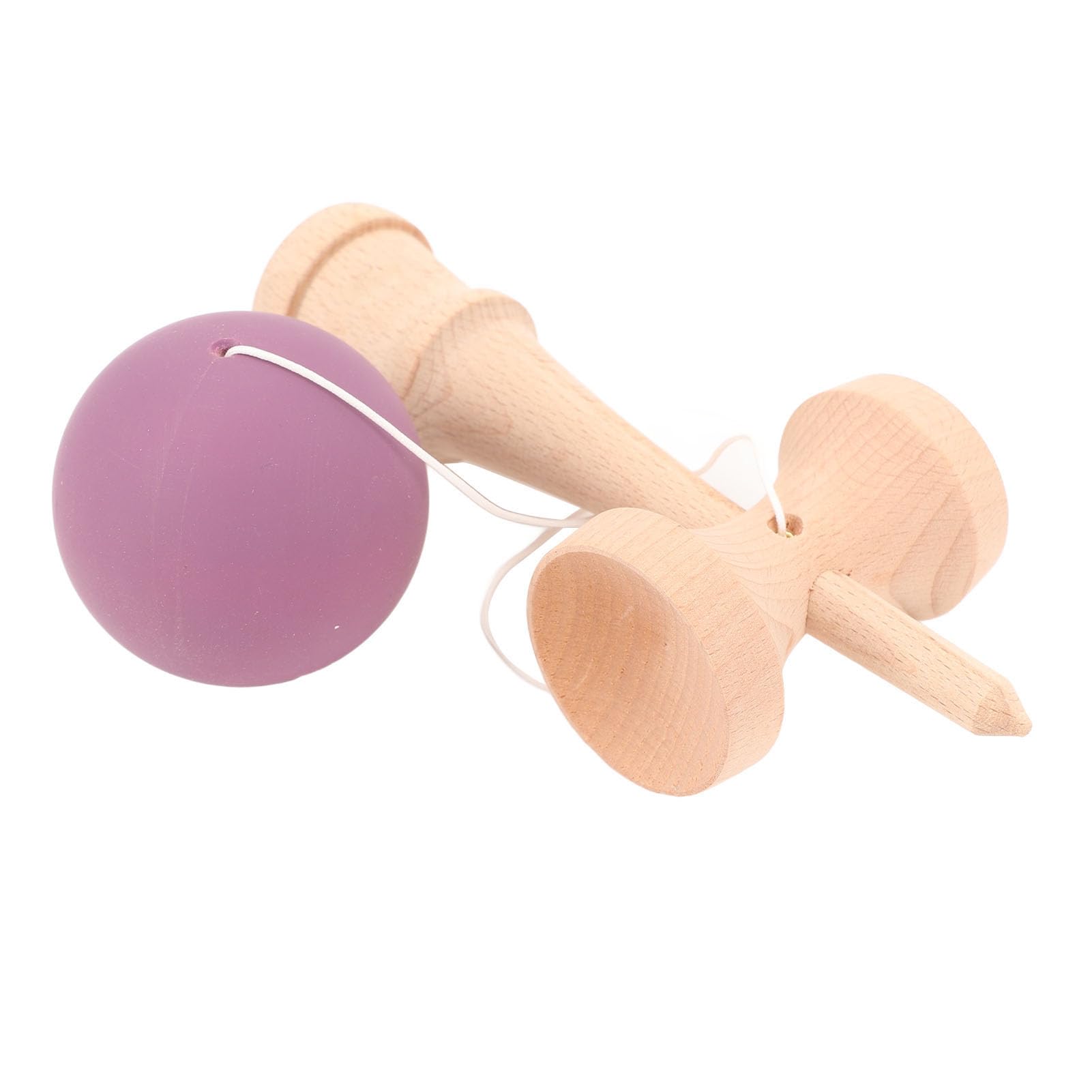 Giocattolo Kendama in Legno con Corda, Gioco Kendama Portatile, Legno di faggio Premium per Allenamento sulla coordinazione Occhio-Mano, Divertente attività di Gruppo per Giochi (Viola)