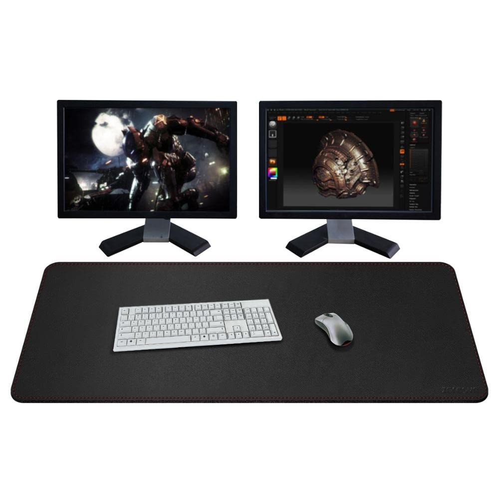 Tappettino del mouse Portatile PU. Grande in pelle Mouse Pad Gamer impermeabile escursioni Mat Computer Mousepad Keyboard Table Cover Mat 90x40cm110x50cm Tappetino per mouse da gioco ( Color : Red Col