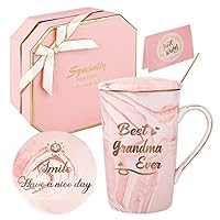Beste Oma Tasse Beste Oma aller Zeiten Kaffeebecher Geburtstag Mütter Tag Geschenk für Oma 420ML Geschenk-Set (rosa-beste Oma)