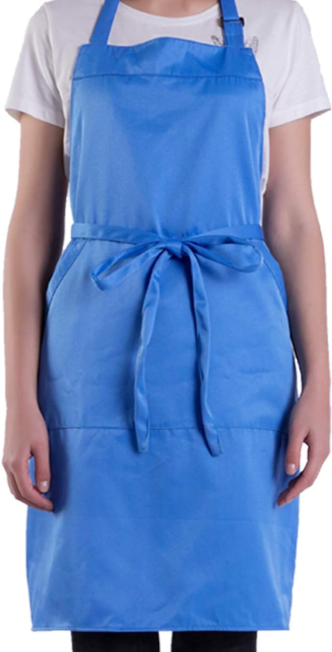 Khoji & Meeni Aprons with 2 Pockets Unisex Aprons for Home Kitchen Restaurant, Coffee House, Adjustable Neck Strap - Image 4