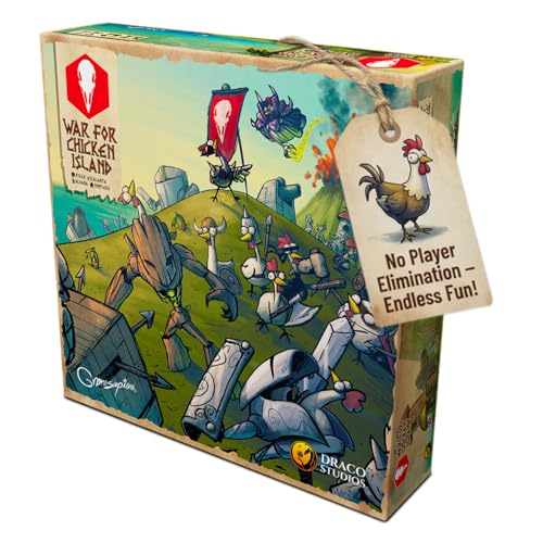 War for Chicken Island (2nd Edition) – Miniatures Skirmish Strategy Board Game for Adults, Family, and Friends Competitive Tabletop Game with No Player Elimination, Ages 14+, 1–4 Players