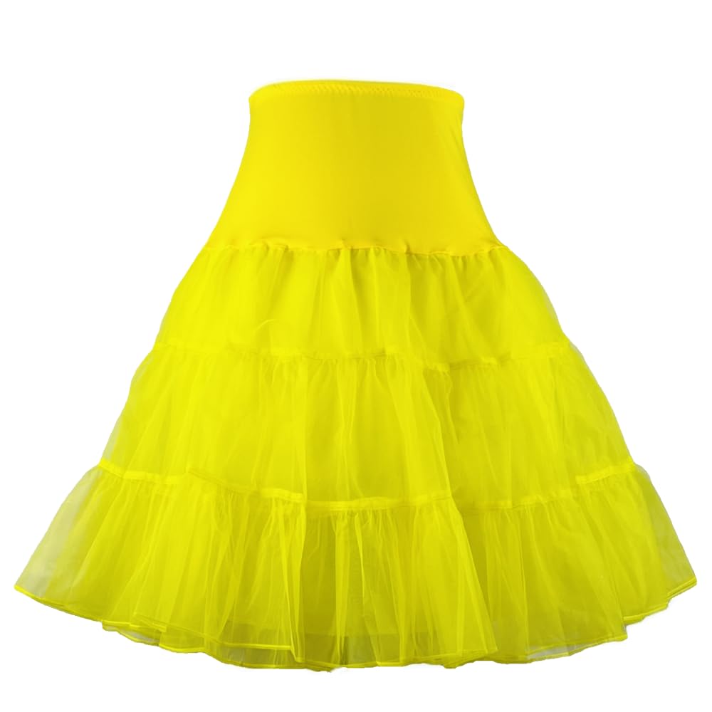 RULTA Women's 50s Vintage Petticoat 26" Crinoline Rockabilly Tutu Skirt Slip S-L…