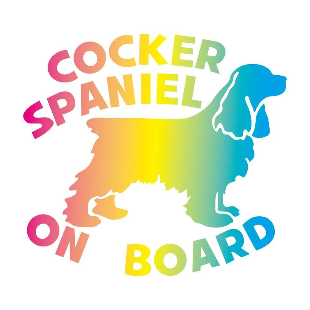 Cocker Spaniel Car Decal Dog Sticker Waterproof Vinyl(Laser,20X18cm)