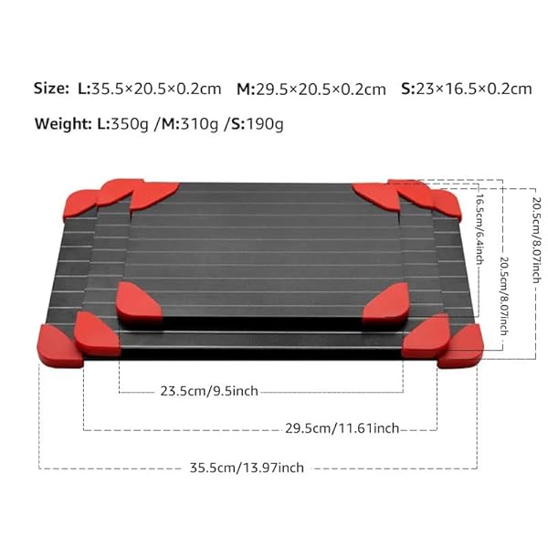 KJHD Vesta rapido scongelamento scongelato a bloccare il cibo carne frutta for sbrinamento rapido for sbronte for sbrinamento piatto da cucina utensile da gadget (Color : Blue,White, Size : Large)