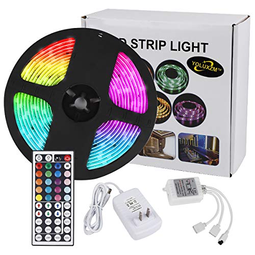 ZUHANGMENG Tira de luces que cambian de color, RGB 505050LED tira de luces con mando a distancia, para decoración de fiestas, fondo de TV, sala de estar, fiesta de Navidad Cover
