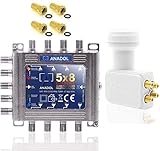 ✅ Se puede combinar con Quad y LNB Quad – a diferencia de un distribuidor de TV convencional, puedes conectar el distribuidor de cables Anadol SAT con Quad o Quattro LNB 's que facilita la conexión y ahorra los costes de un nuevo LNB.