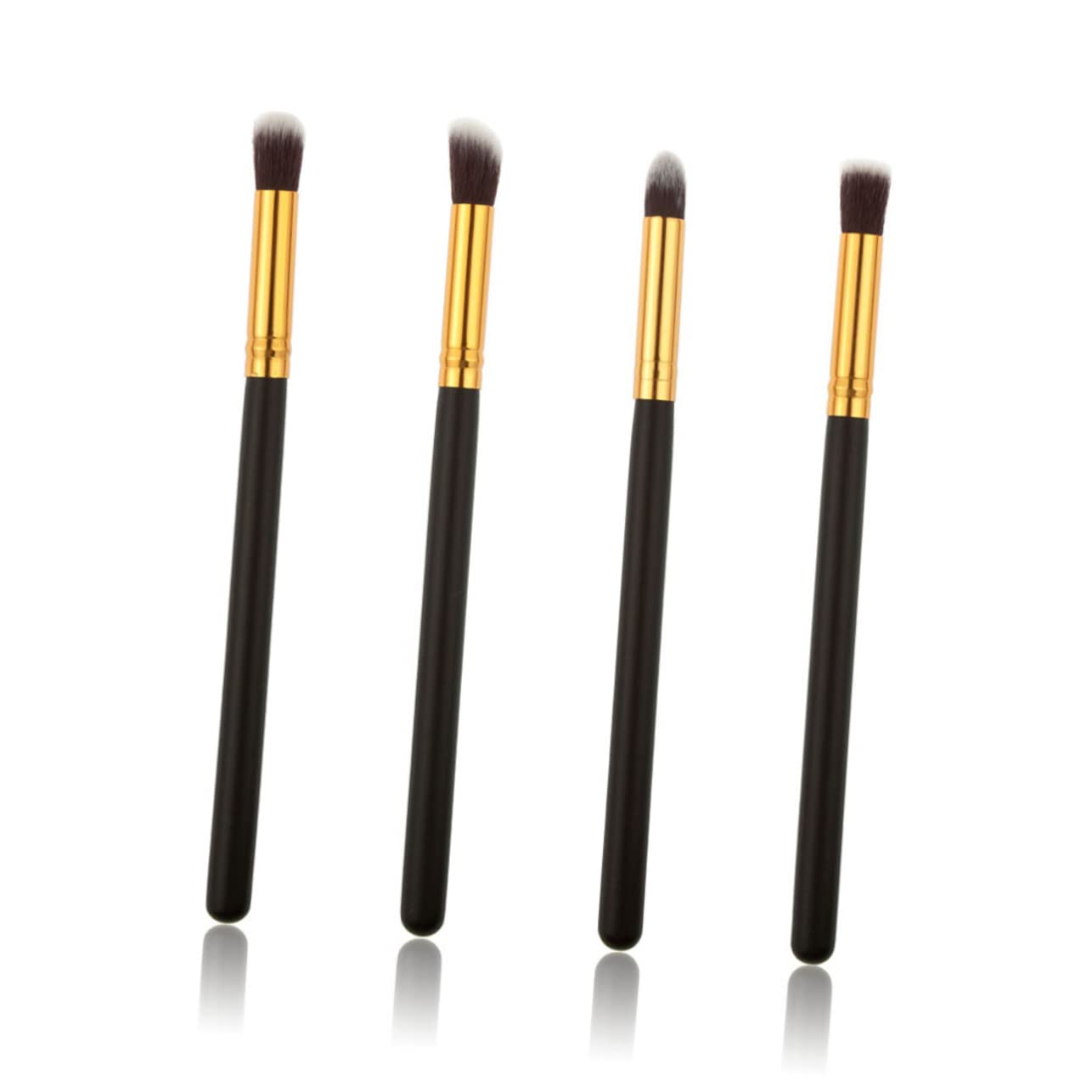 Angoily 4pcs Eye Kit Eyeshadow Brush Set Portable Design Soft Horse Hair Makeup Brush for Travel Cosmetics