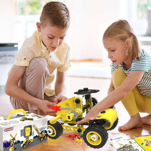 Choopheme J-7755 Stem Toys For 5 6 7 8 9+ Year Old Building Block Kit Stem Activities Projects Boy Toys Age 4-8 5-7 6-8 8-10 Creative Set Educational Engineering Excavator Construction Birthday Fun Christmas Idea Gift thumb #5