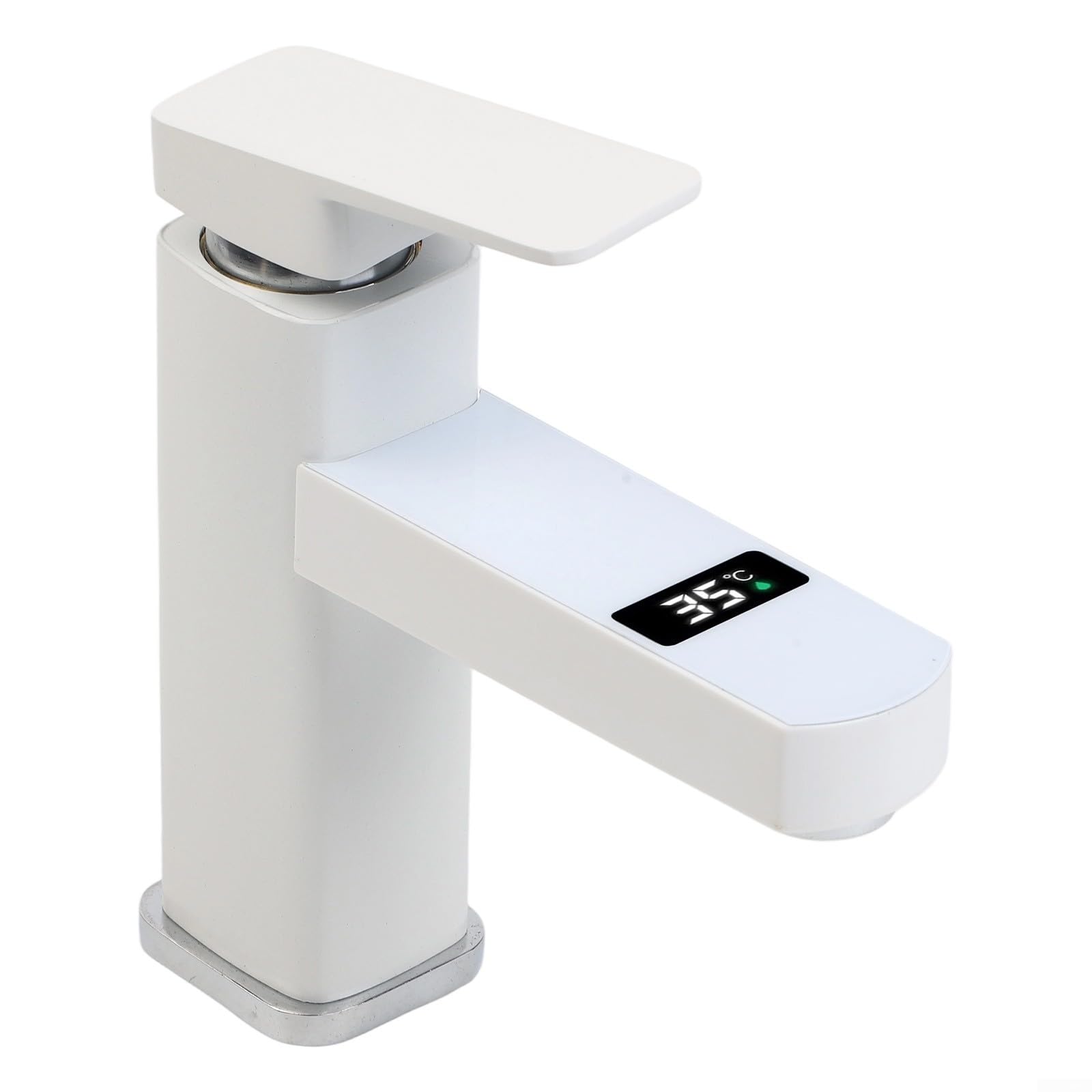 Robinet tactile en acier inoxydable au design épuré et vernis de cuisson pour lavabo