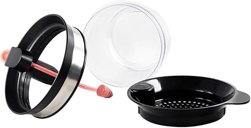 Miniatura 7 de JGS - Separador de salsa y grasa con liberación inferior, taza medidora de 4 tazas con colador