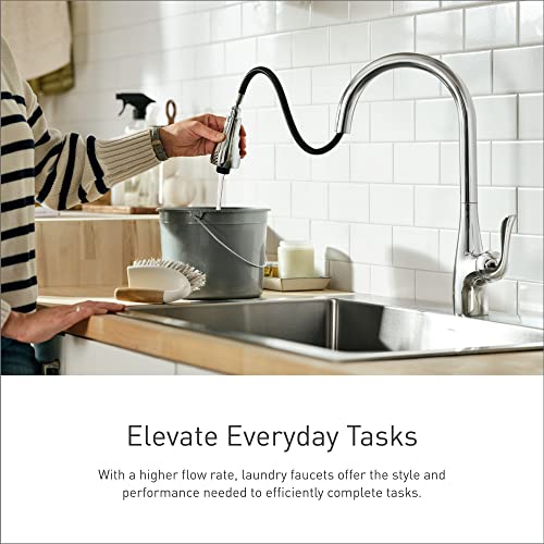 Moen Arbor Chrome Pulldown Laundry Faucet, 4736 - image 3