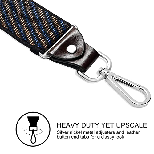 Image of Suspenders for Men, Adjustable Suspenders with Elastic Straps Y-Back Construction Heavy Duty for Work