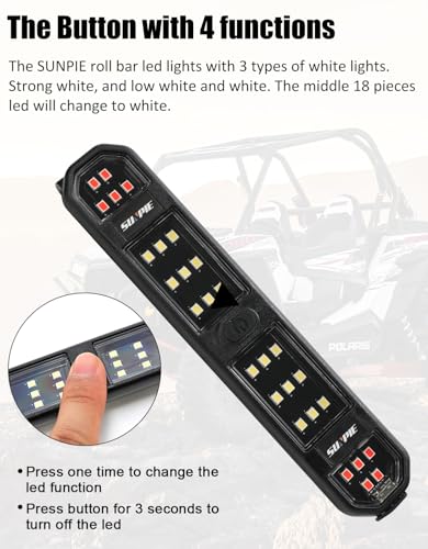 Image of SUNPIE SXS Dome Light Battery Powered Universal Roll Bar Lights, 2Packs