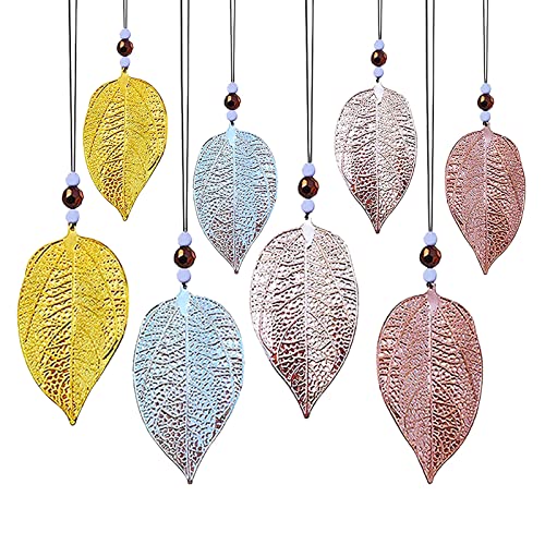 8 Stück Hänger Schimmerblatt, Fensterdeko Hängend, Metall Deko Anhänger...
