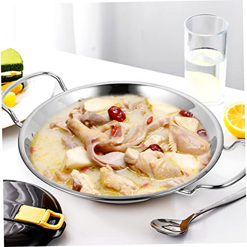 Wok de acero inoxidable con doble asa Luxshiny miniatura 7