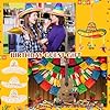 Amyhill 24 Sets Mexican Wood Wind Chimes Craft DIY Unfinished Sombrero Hat Diamond Craft Kit Wooden Hanging Ornament Make Your Own Windchime Coloring Cinco De Mayo Decor for Party Supplies #5