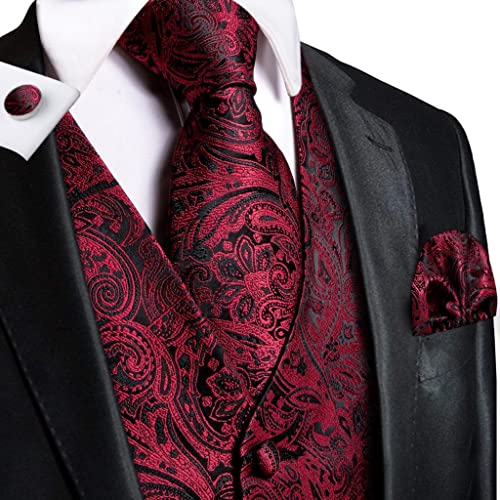 Set corbata slim con chaleco y accesorios para hombre miniatura 3