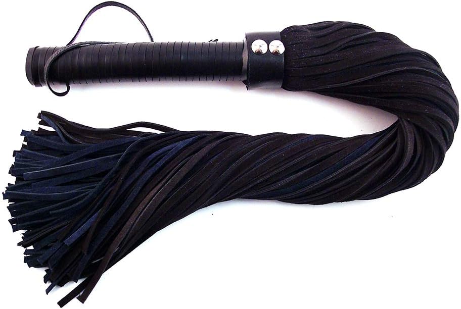 Rouge Garments Suede Flogger with Leather Handle, Black
