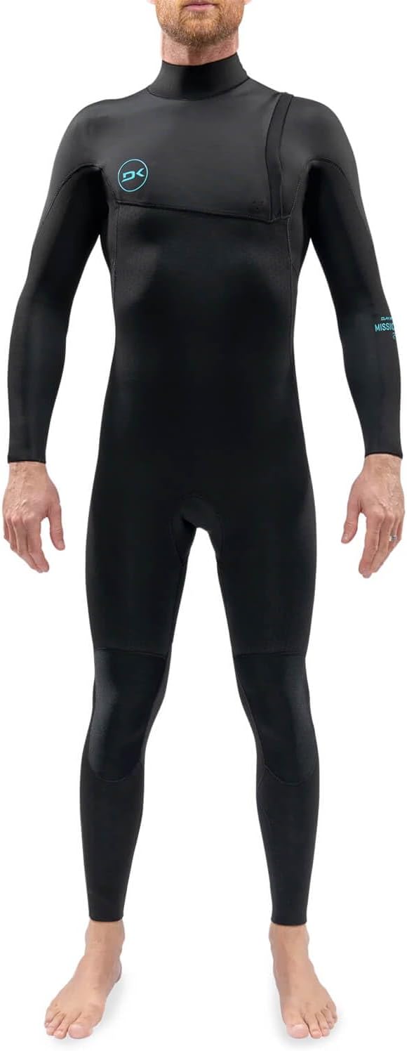 Dakine Men's Mission 4/3mm Zip Free Full Wetsuit - Black/Black - L