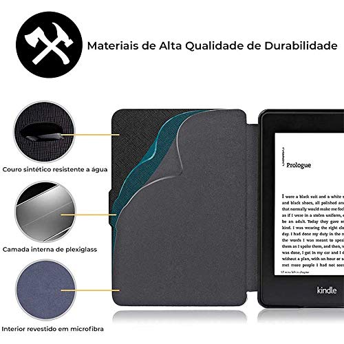Capa Kindle 8a Geração (Sem iluminação) WB Auto Liga/Desliga Ultra Leve - Mapa Mundi