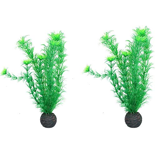 Plantes en soie pour aquarium AB Tools de 20 cm - Lot de 2 décors naturels No4