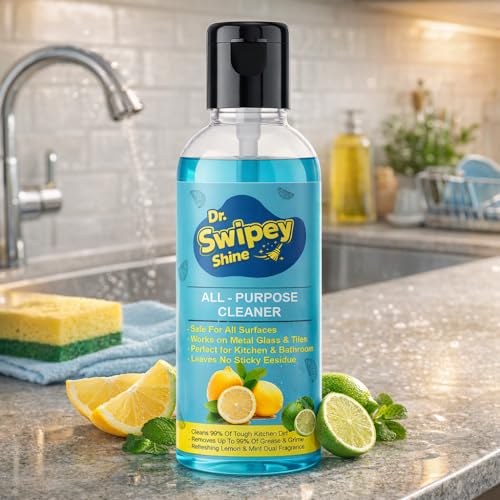 Image of All-Purpose Cleaner Spray - Lemon & Mint - Multi-Surface Cleaning Solution for Kitchen & Bathroom - Removes Grease & Grime, Streak-Free, No Sticky Residue 100ml Pack of-1